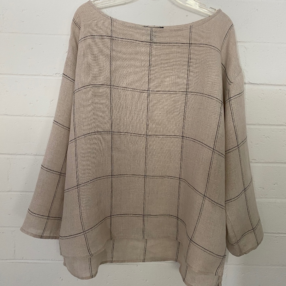 EILEEN FISHER Linen Top S/P